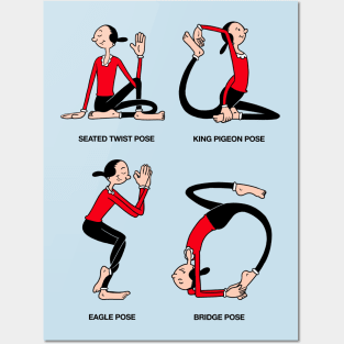Popeye Olive yoga Posters and Art